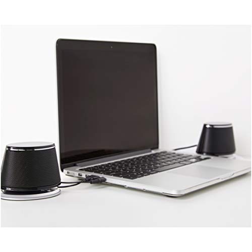 AmazonBasics USB-Powered PC Computer Speakers with Dynamic Sound | Black