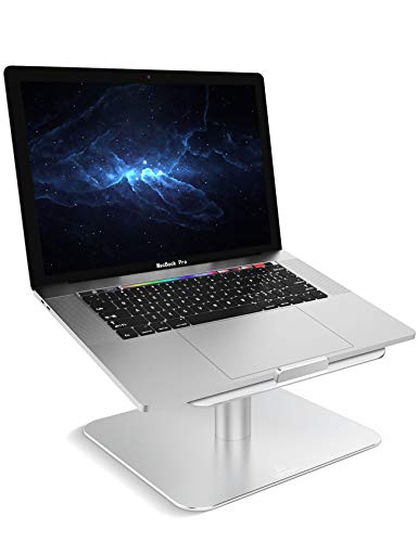 Laptop Notebook Stand, Lamicall Laptop Riser: 360-Rotating Desktop Holder Compatible with Apple MacBook, Air, Pro, Dell XPS, HP, Samsung, Lenovo More 10-17 Inch Laptop Notebooks - Silver