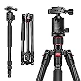 NEEWER 66 inch Camera Tripod Monopod with Ball Head Carbon Fiber ,1/4” Arca Type Quick Release Plate,Bag, Lightweight Travel Tripod for DSLR Camera,Video Camcorder, Max Load: 26.5lb/12kg