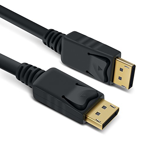 GearIT Gold Plated DisplayPort to DisplayPort Cable 10 Feet - 4K Resolution Ready (DP to DP Cable) Black