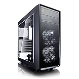 Fractal Design Focus G - Mid Tower Computer Case - ATX - High Airflow - 2X Silent ll Series 120mm White LED Fans Included - USB 3.0 - Window Side Panel - Black