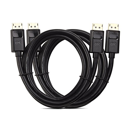 Cable Matters 2-Pack DisplayPort to DisplayPort Cable (DP to DP Cable) 6 Feet - 4K Resolution Ready