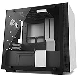 NZXT H200 - Mini-ITX PC Gaming Case - Tempered Glass Panel -Enhanced Cable Management System - Water Cooling Ready - White/Black - 2018 Model