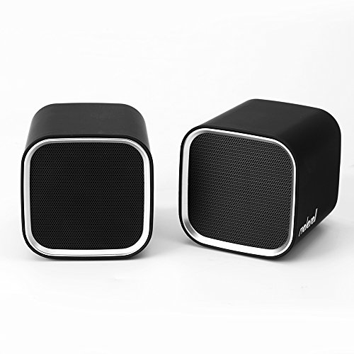 Moloroll Computer Speakers for Desktop PC, Laptop, Mac, USB Powered, Small Wired 2.0 Channels Dual Stereo Clear with Bass Less Distortion