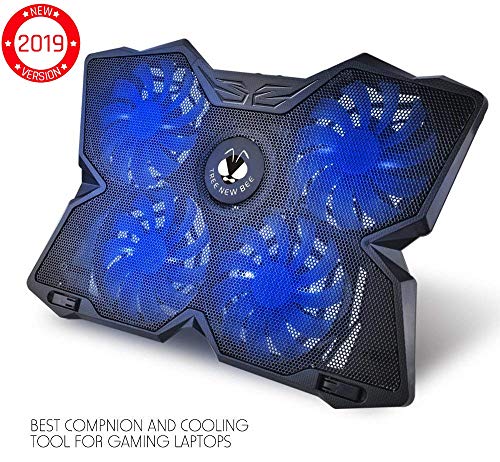 Tree New Bee High Performance Gaming Laptop Cooling Pad for 15.6 - 17-Inch Laptops with (4 Fans) Four 120mm Fans at 1200 RPM, Black